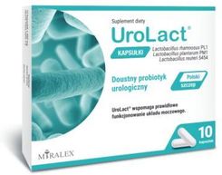 Zdjęcie UroLact doustny Probiotyk Urologiczny 400mg, 10 kaps. - Janów Lubelski