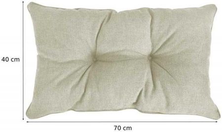 Pokar Zestaw 2 Poduszek Ogrodowych Pikowanych Na Krzesło Beż 70X70 + 70X40 - zdjęcie 3