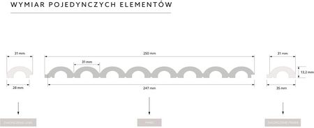 Mardom Decor WP001T Duna Panel Ścienny Środkowy 24,7x1,32x200cm - zdjęcie 5
