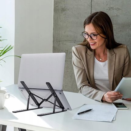 Korbi Podstawka Stojak Pod Laptop Tablet Składany Abs 2 (SKŁADANYSTOJAKPODLAPTOPA) - zdjęcie 2