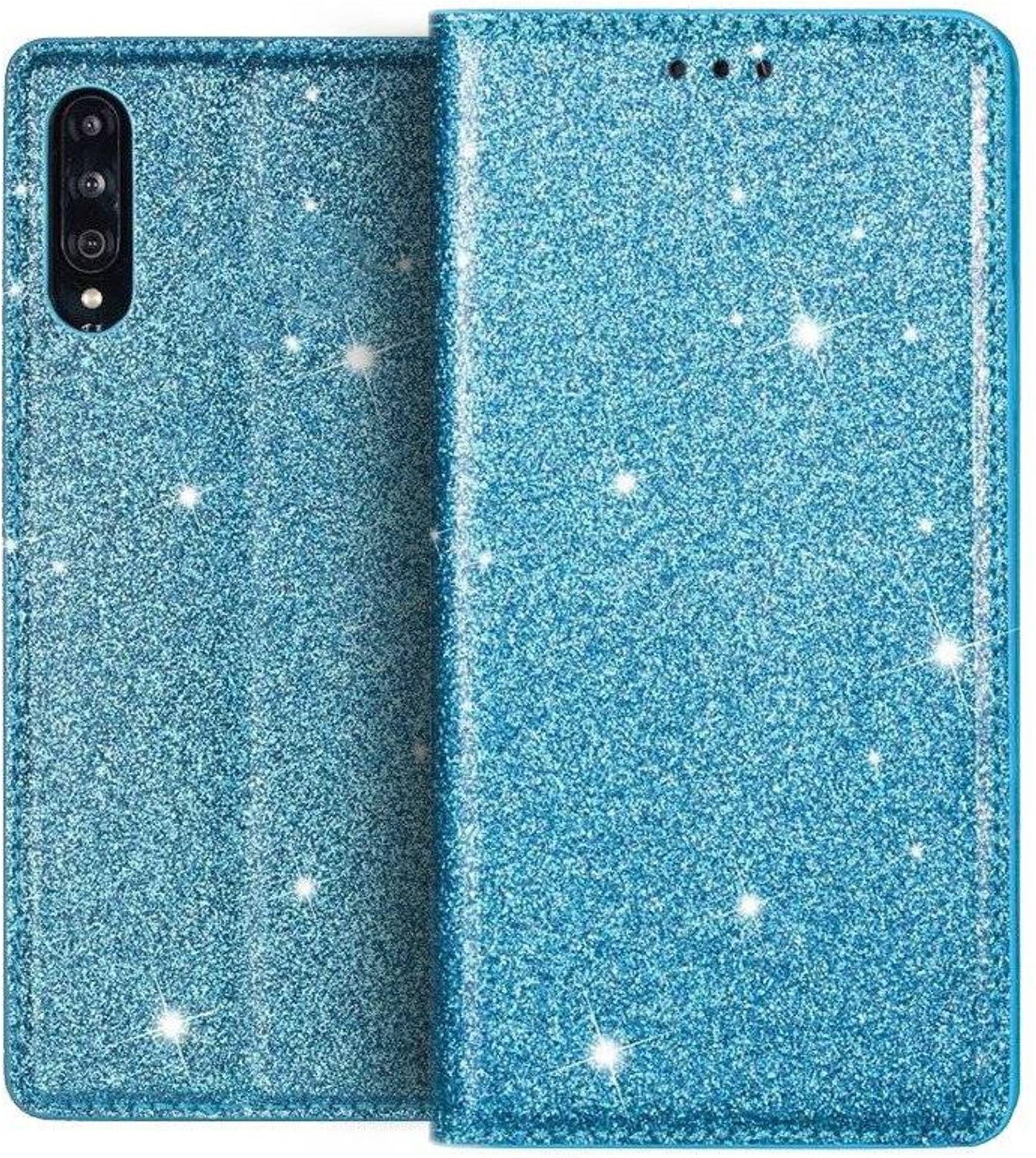 Etui HUAWEI Y6P portfel z klapką Flip Magnet Shine Brokat miętowe