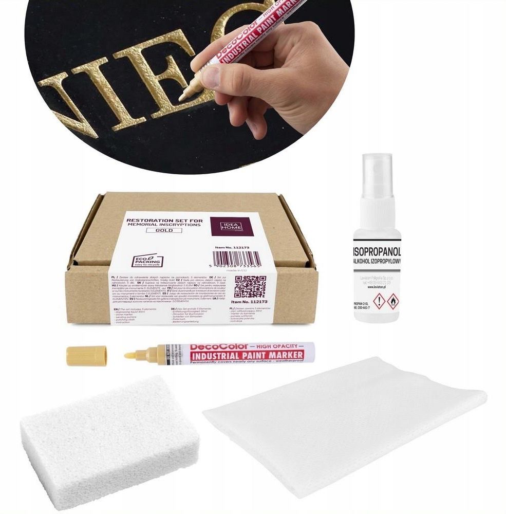 Zdjęcie Leviatan Zestaw Do Renowacji Napisów Na Pomnikach Złoty - Wolbórz