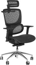 Zdjęcie Stema Fotel Ergonomiczny Ergonew S1A Czarny Siedzisko Siatkowe - Wysuw Siedziska - Tuszyn
