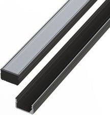 Zdjęcie Led Line Profil Led Nawierzchniowy Aluminiowy 10mm Czarny 2M Z Kloszem Mlecznym I Zaślepkami 478641 Ledin - Wilamowice