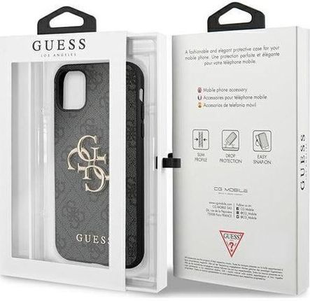Guess Etui 4G Big Metal Logo Do Iphone 11 / Xr, Szare - zdjęcie 5