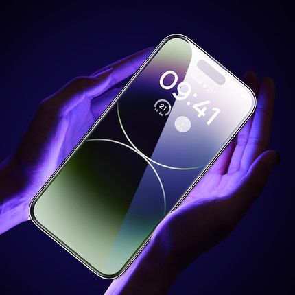 Baseus Szkło Hartowane Do Iphone 14 Pro Na Cały Ekran Z Filtrem Anti Blue Light I Osłoną Głośnik 0 3Mm - zdjęcie 4