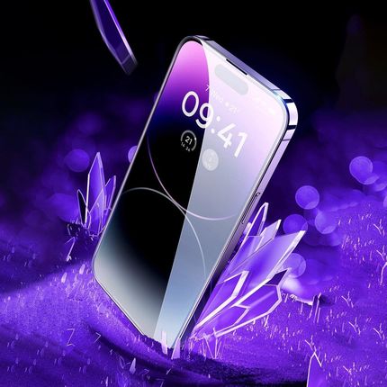 Baseus Szkło Hartowane Do Iphone 14 Pro Na Cały Ekran Z Filtrem Anti Blue Light I Osłoną Głośnik 0 3Mm - zdjęcie 6