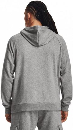 Męska bluza dresowa nierozpinana z kapturem Under Armour UA Rival Fleece Hoodie - szara - zdjęcie 3
