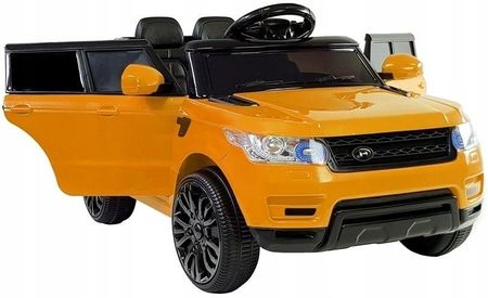 Land Rover Autko Na Akumulator 2X45W Dzieci Pilot 2.4G Led Pomarańczowy - zdjęcie 2