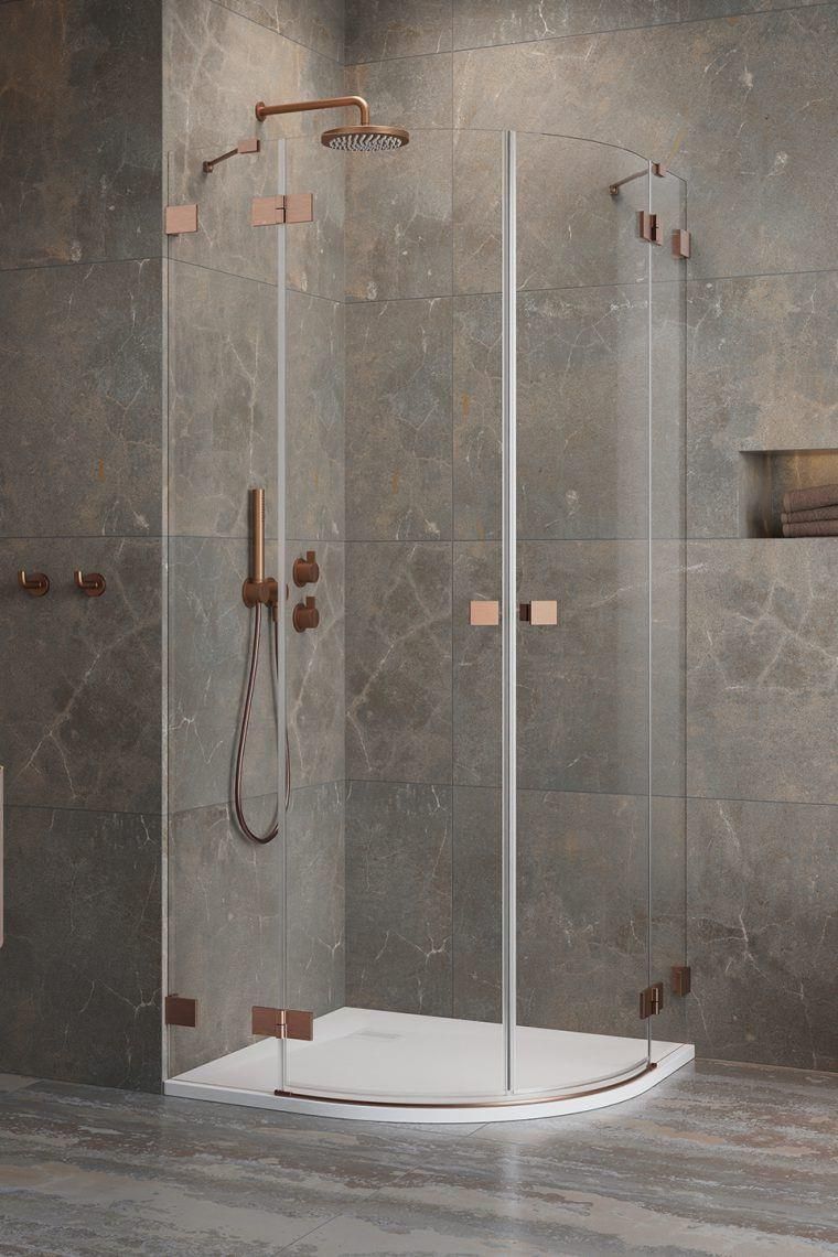 Kabina Prysznicowa Radaway Essenza Pro 80x80 Brushed Copper Pdd