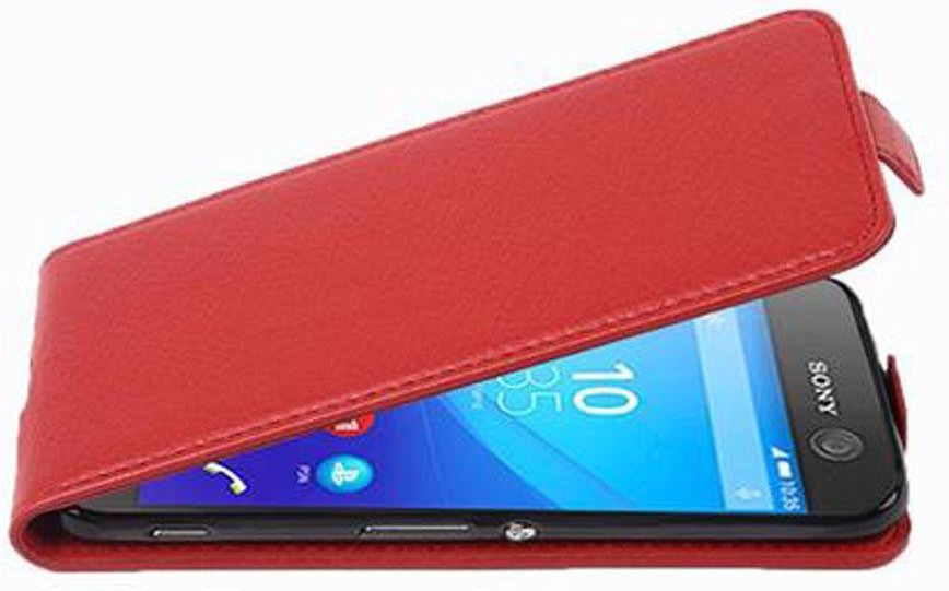 Cadorabo Flip Case Do Sony Xperia M5 Pokrowiec W Piekła Czerwień