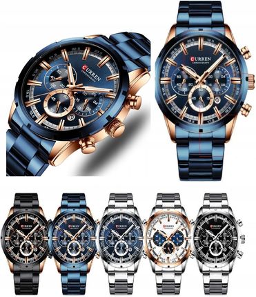ZEGAREK MĘSKI CURREN ELEGANCKI CHRONOGRAF PREZENT - zdjęcie 2