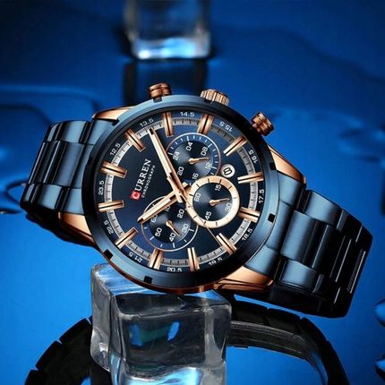 ZEGAREK MĘSKI CURREN ELEGANCKI CHRONOGRAF PREZENT - zdjęcie 4