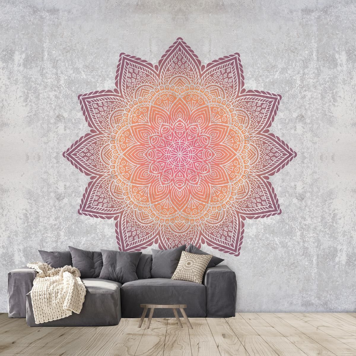 Domali Mandala Z Motywem Betonu Flizelinowa 245x170cm Opinie I Ceny