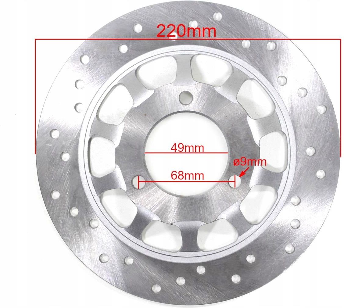 Części motocyklowe Roy Tarcza Hamulca Przód Gy6 Columbia 3 Śruby 220Mm