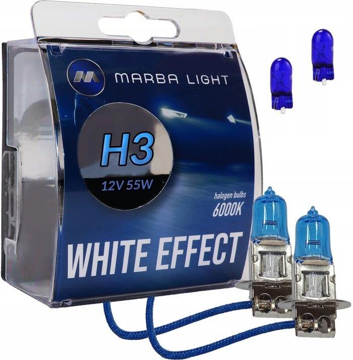 Żarowka samochodowa Marba Light Żarówki H3 12V 55W White Effect W5W