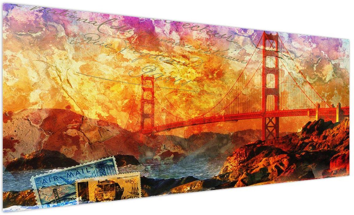 Domali Obraz Golden Gate San Francisco Kalifornia jednoczęściowy