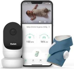 Zdjęcie Owlet Niania Elektroniczna Cam 2 & Smart Sock 3 Monitor Oddechu Granatowy - Legnica