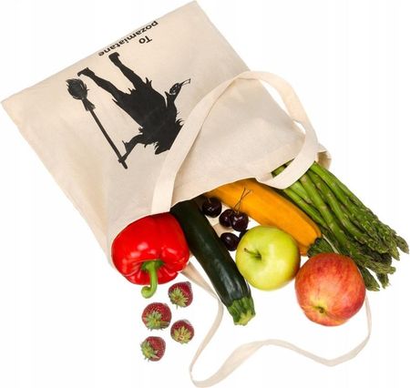 Bawełniana torba typu shopper bag - zdjęcie 3