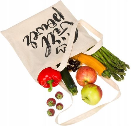 Bawełniana torba typu shopper bag - zdjęcie 2