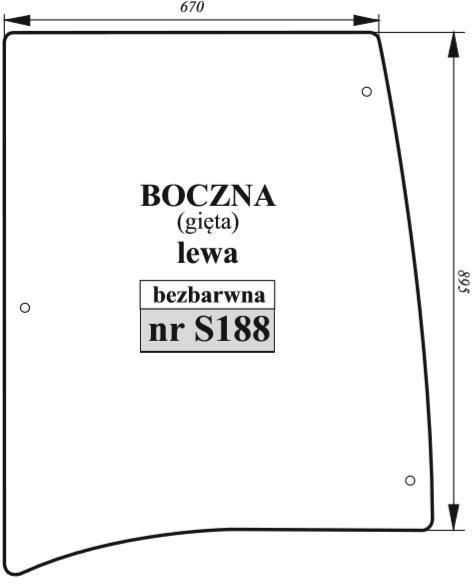 Szyba Boczna Lewa Mtz Belarus Gięta Bezbarwna Ceny i opinie Ceneo pl