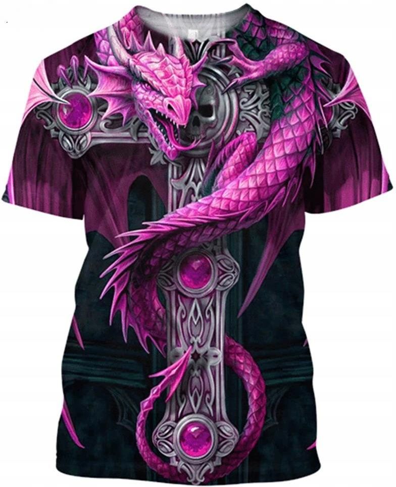 T Shirt M Ski Koszulka D Nadruk Viking Dragon Ceny I Opinie Ceneo Pl