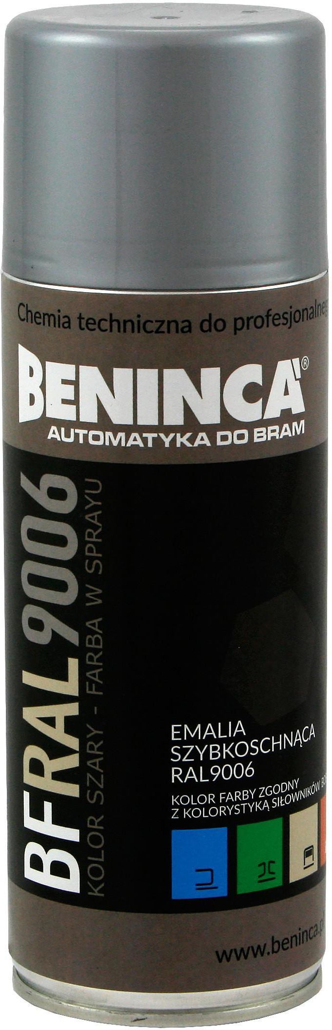 Akcesoria do bramy Farba szybkoschnąca Beninca BFRAL9006 400ml do bram