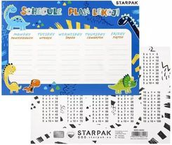Zdjęcie Starpak Plan Lekcji Z Tabliczką Mnożenia Dino 25Szt - Kościerzyna