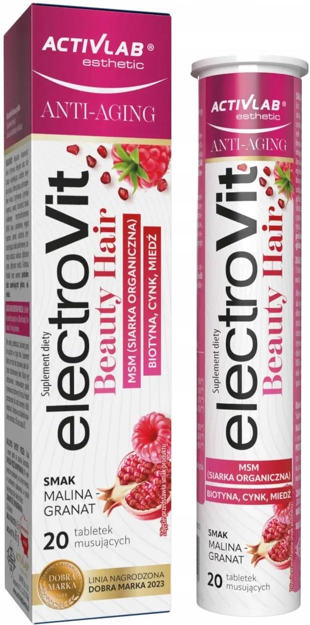 Activlab Electrovit Beauty Hair Malina Granat 20Tabl Opinie I Ceny