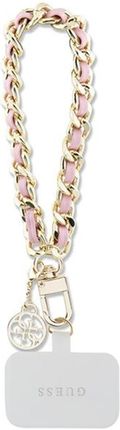 Guess Guouchsamc4P Universal Hand Strap Różowy Saffiano Chain 4G Charm - zdjęcie 5