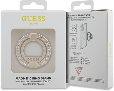 Guess Magsafe Ring Stand Gumrsaldgd Złoty Rhinestone - zdjęcie 4