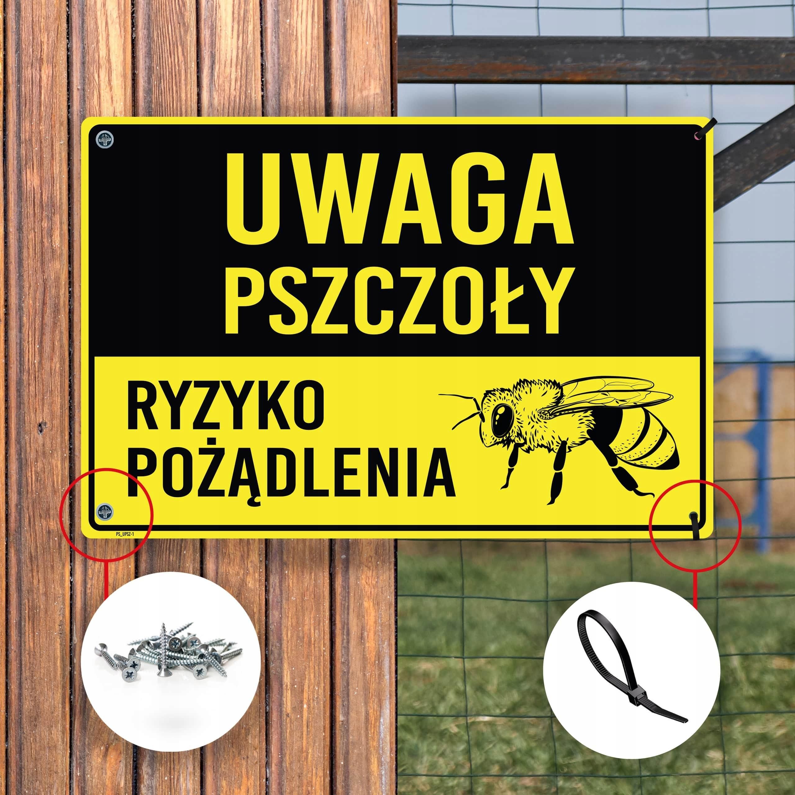 Tabliczka Uwaga Pszczo Y X Cm Pcv Mm Ceny I Opinie Ceneo Pl