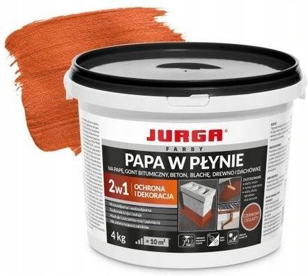 Jurga Papa W Płynie Czerwona Farba Dach 4kg - zdjęcie 2