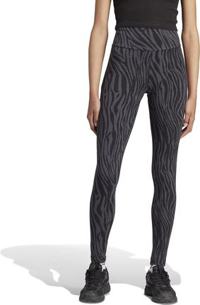 Legginsy damskie adidas AOP ANIMAL ZEBRA czarne II0910 - zdjęcie 2