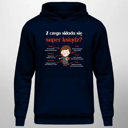 Z czego składa się super ksiądz? - męska bluza na prezent dla księdza - zdjęcie 2