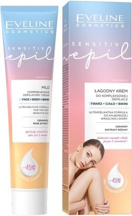 Eveline Cosmetics Sensitive Epil Lashes Show Krem Do Depilacji Ciała Skóry Wrażliwej 125 ml - zdjęcie 2