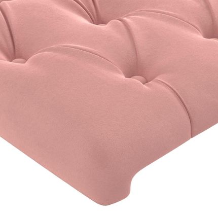 VidaXL Rama Łóżka Z Zagłówkiem Różowa 90X190 Cm Aksamitna 916122 - zdjęcie 2