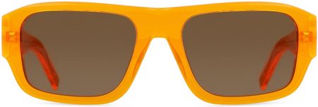 KENZO KZ40144I Unisex-Okulary słoneczne Pełna obręcz Kwadrat Tworzywo sztuczne-ramka, pomarańczowy - zdjęcie 2