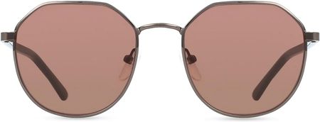 Calvin Klein CK22103S Unisex-Okulary słoneczne Pełna obręcz Owal Metal-ramka, szary - zdjęcie 2