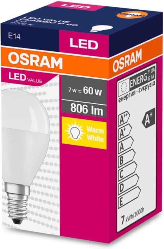 Ledvance Osram Ps Żar Led Kulka E 14 7 5W 2700K 806Lm Value