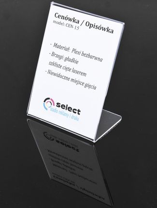Select Stojak A4 Pion Na Cenę Opis Ulotkę Z Plexi Pleksi - zdjęcie 2