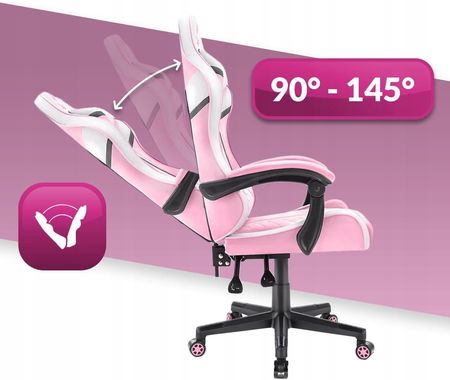 Hell's Chair HC-1004 PINK Różowy Biały Szary - zdjęcie 6