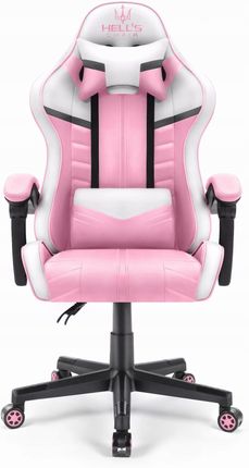 Hell's Chair HC-1004 PINK Różowy Biały Szary - zdjęcie 3