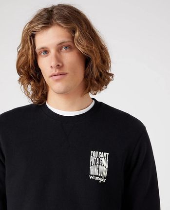 WRANGLER GRAPHIC CREW FADED BLACK W6D8HAXV6 - zdjęcie 2