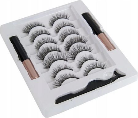 Lewer Zestaw 7 Par Rzęs Magnetycznych Eyeliner Aplikator - zdjęcie 3