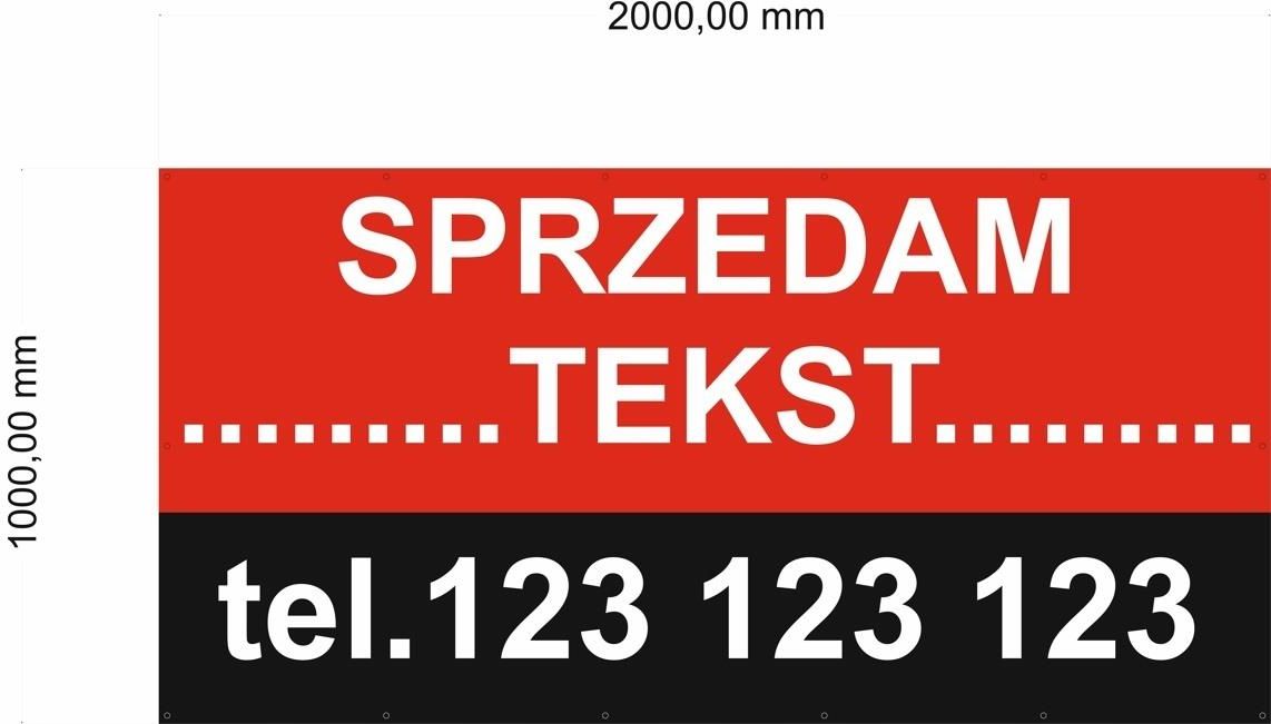 Baner Reklamowy 2x1m Sprzedam Dom Działkę Ceny i opinie Ceneo pl