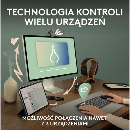 Zestaw klawiatura + mysz Logitech MK380 Pebble 2 Combo Różowy (920012241) - zdjęcie 4