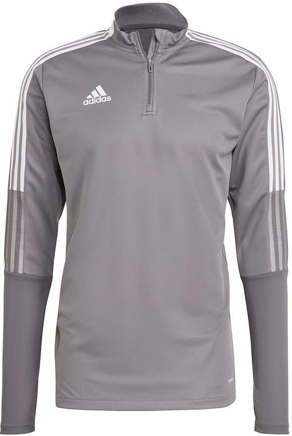 Bluza męska piłkarska na zamek Adidas Tiro 21 Training Top GH7301 szara