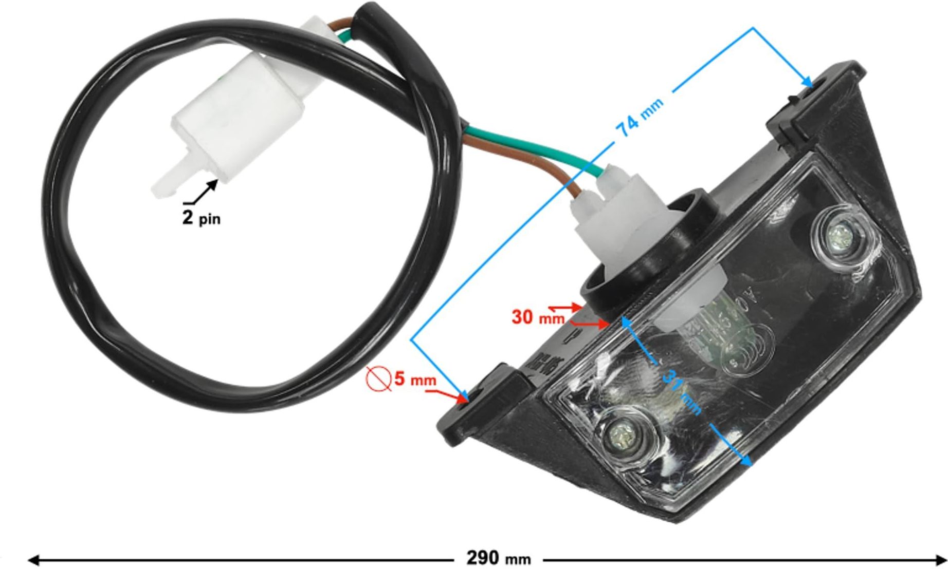 Części motocyklowe Moretti Lampa Tablicy Rejestracyjnej Scalpel