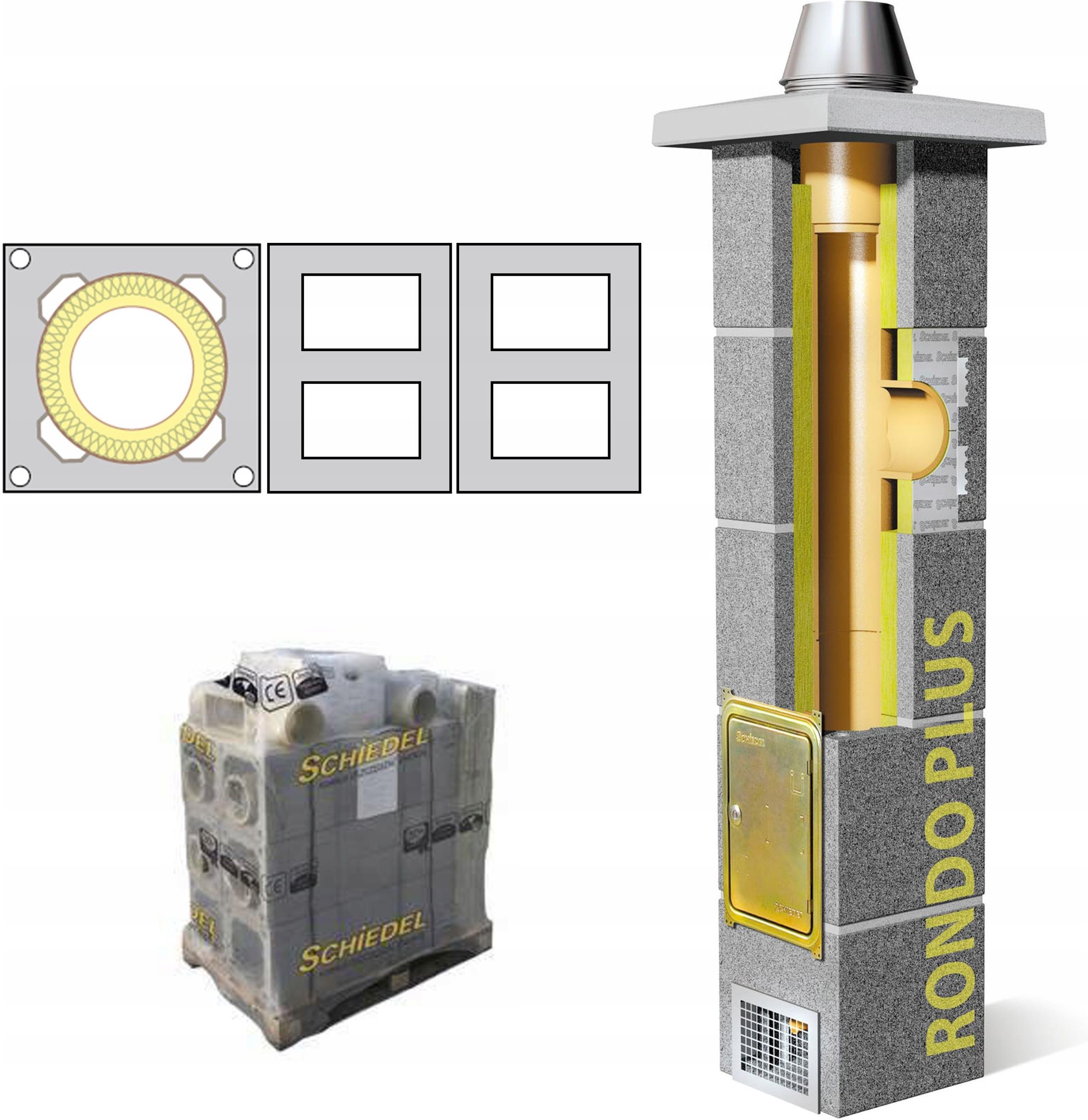 System Kominkowy Schiedel Rondo Plus Fi 180 4W 10M Kominy Systemowe